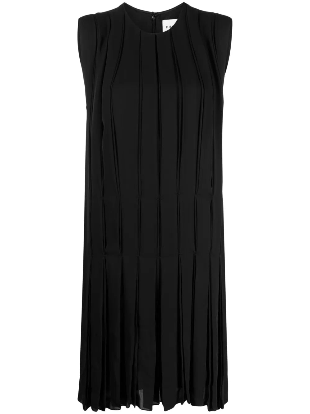 The Blaz Pleated Silk Mini Dress