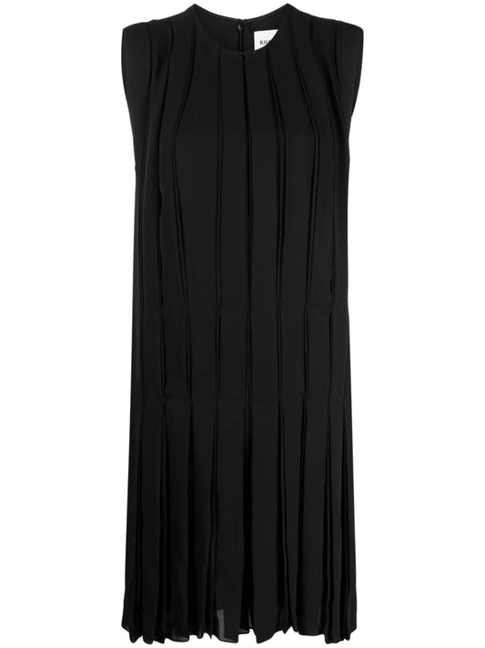 The Blaz Pleated Silk Mini Dress
