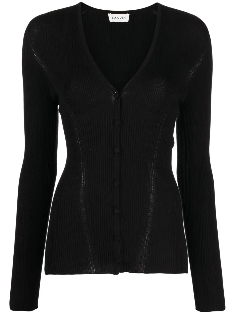 Ribbed V-Neck Cardigan