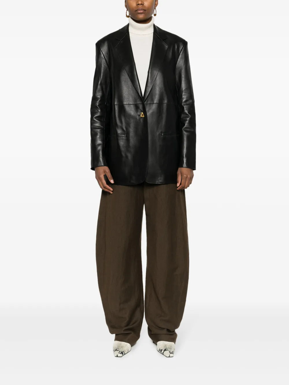 Mercedes Leather Blazer