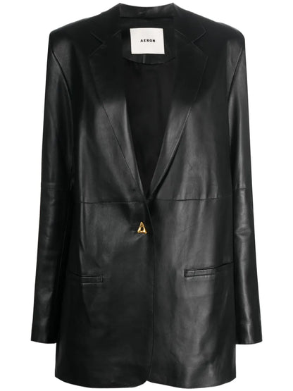Mercedes Leather Blazer