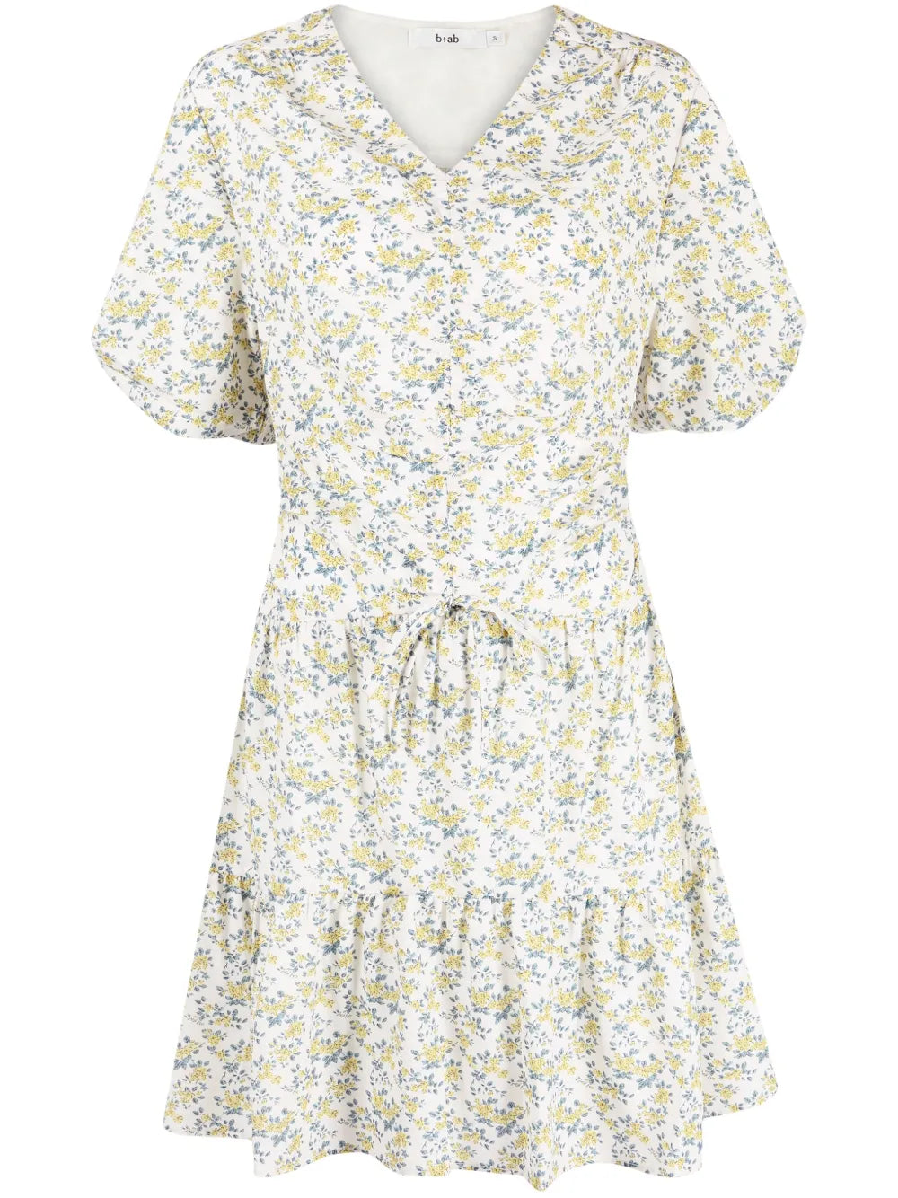 Floral-Print Short-Sleeved Dress