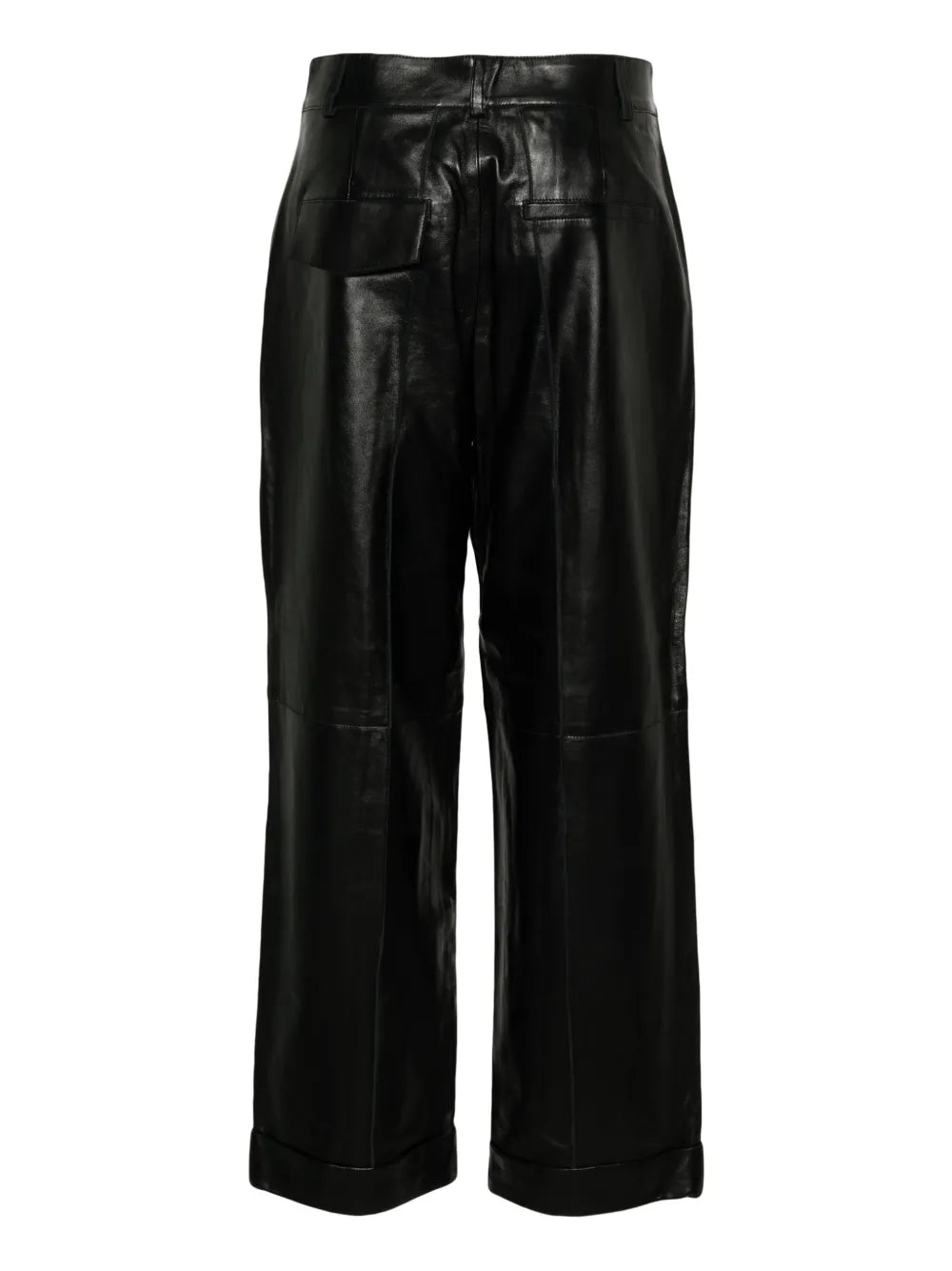 Zima Leather Straight-Leg Trousers