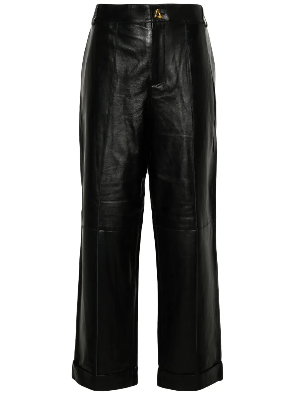 Zima Leather Straight-Leg Trousers