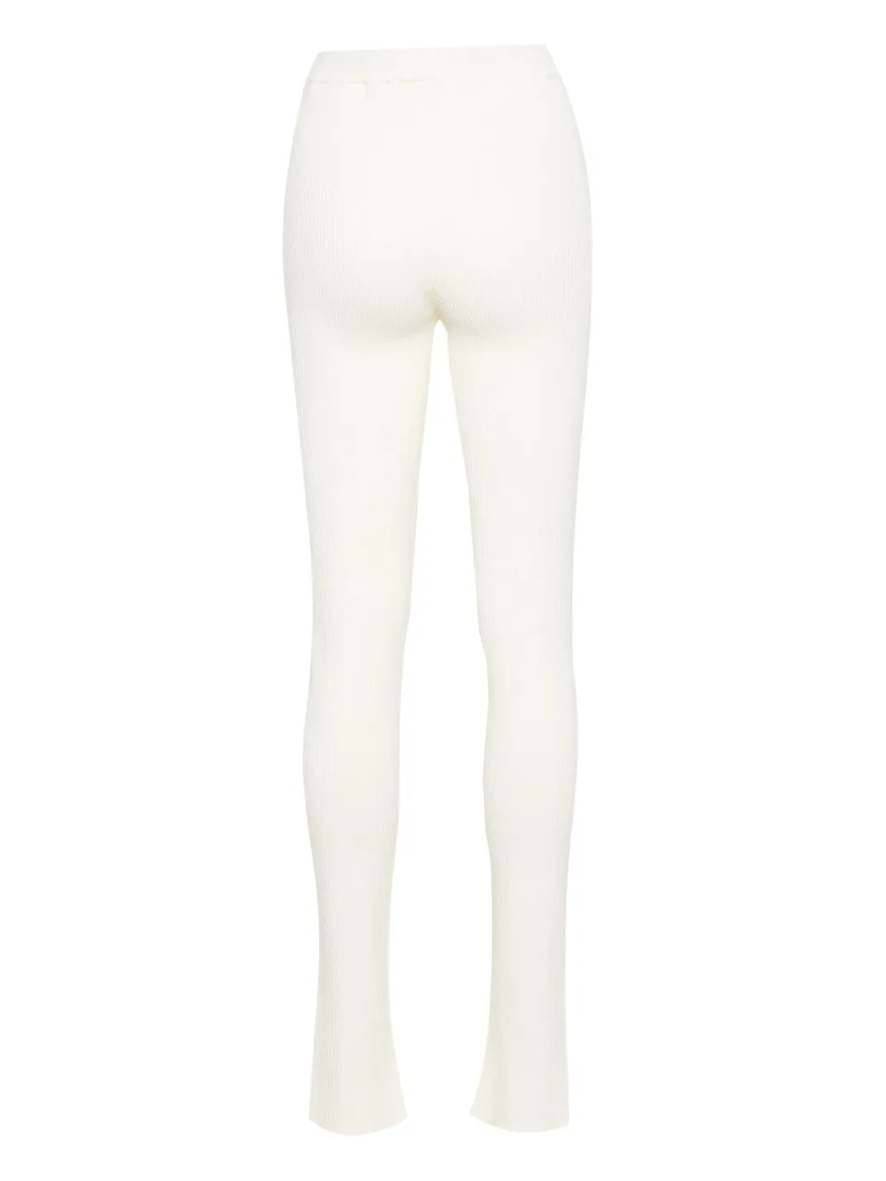 Leo Slit Ribbed-Knit Leggings