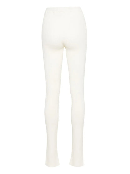 Leo Slit Ribbed-Knit Leggings