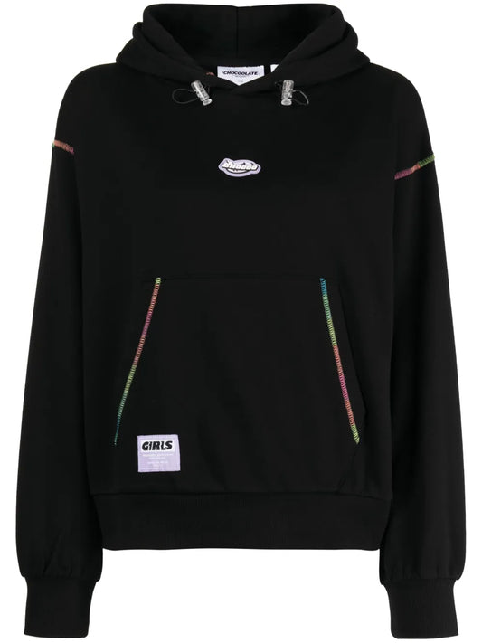 Logo-Appliqué Drawstring Cotton Hoodie