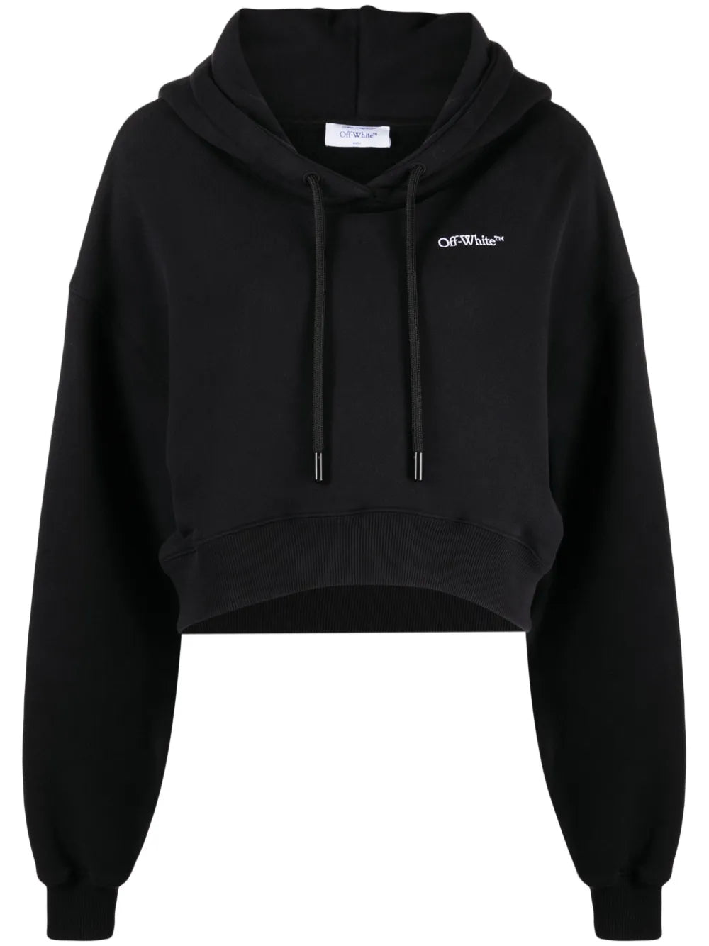 Logo-Print Cropped Hoodie