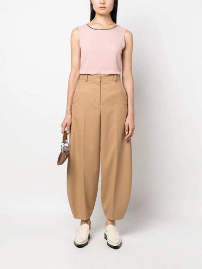 Bead-Embellished Silk Top