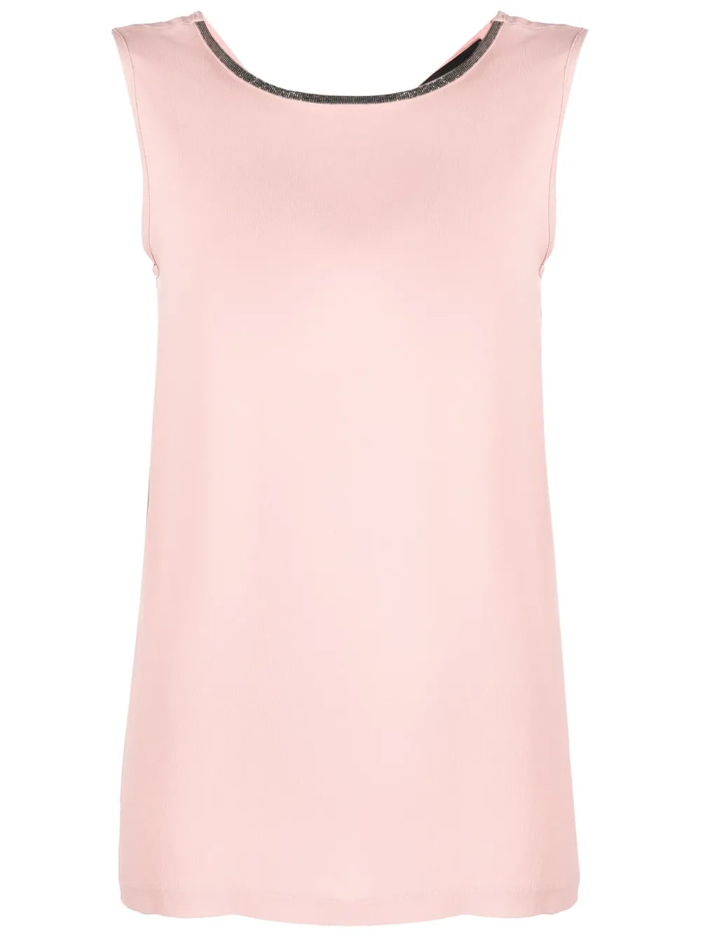 Bead-Embellished Silk Top
