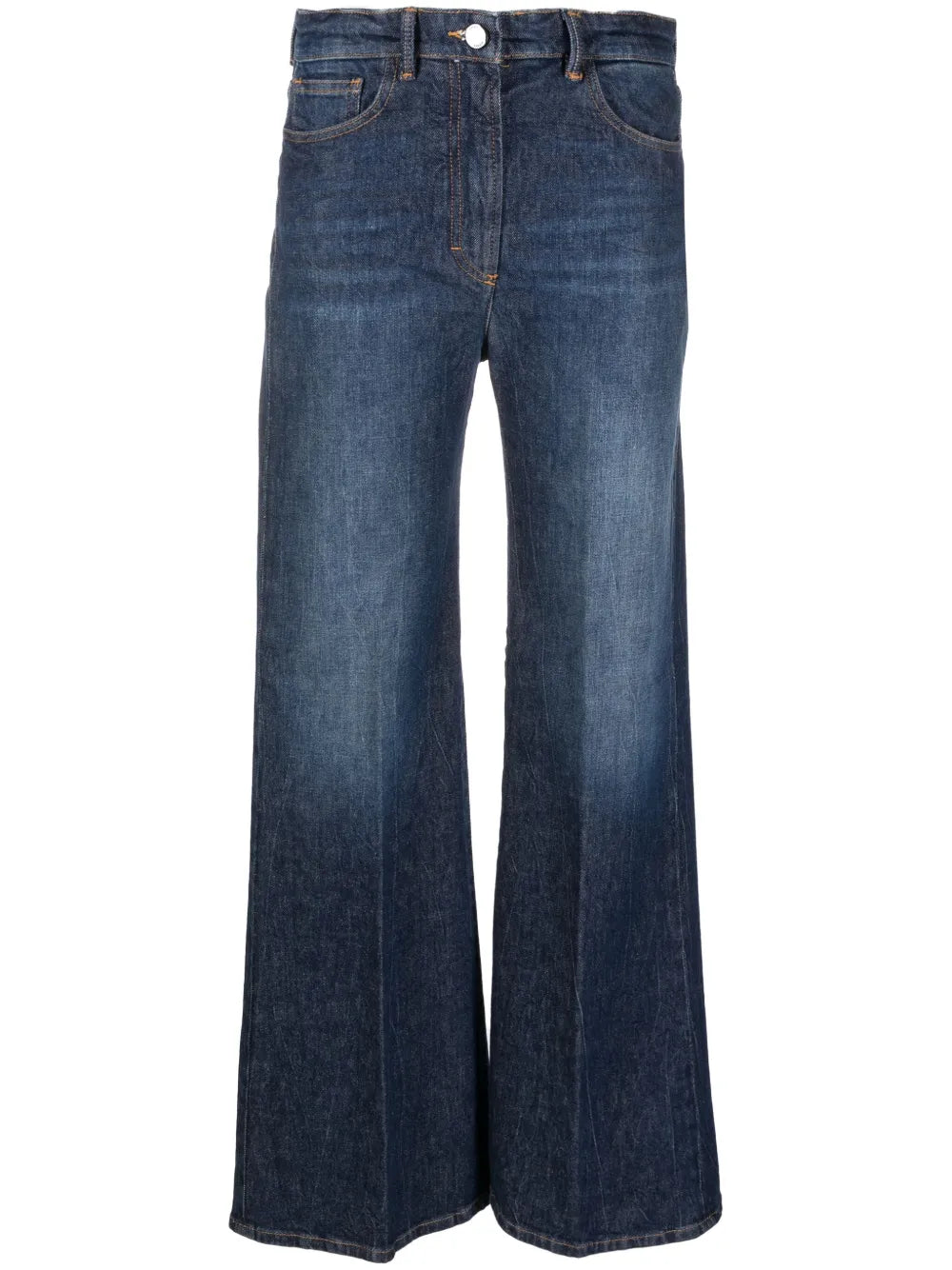 High-Waist Straight-Leg Jeans