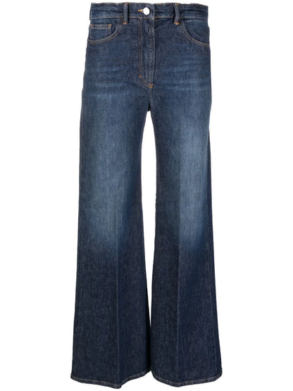 High-Waist Straight-Leg Jeans