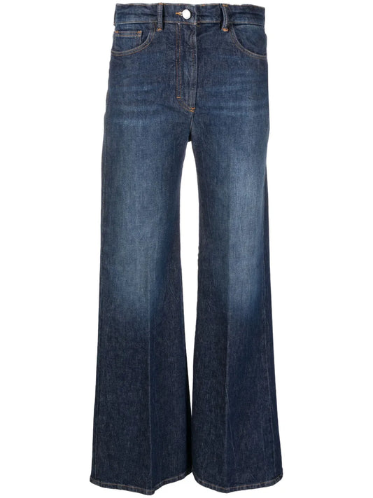 High-Waist Straight-Leg Jeans