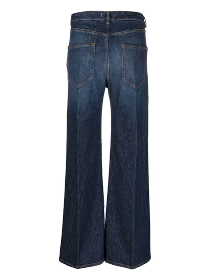 High-Waist Straight-Leg Jeans