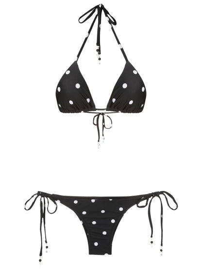 Polka-Dot Pattern Bikini Set