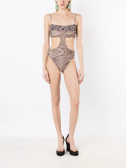 Animal-Pattern Swimsuit