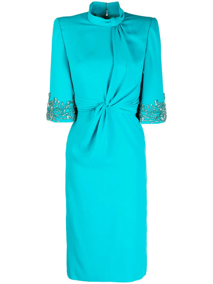 Lily Twist-Detail Midi Dress