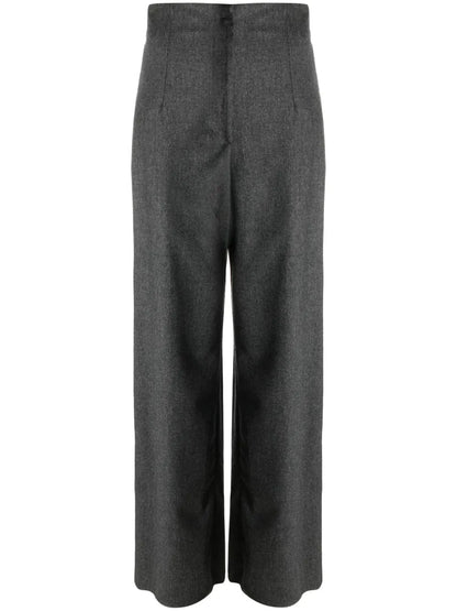 Straight-Leg High-Waist Trousers