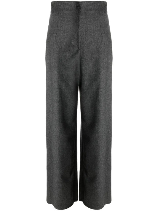 Straight-Leg High-Waist Trousers