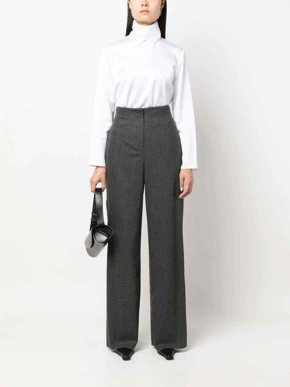 Straight-Leg High-Waist Trousers