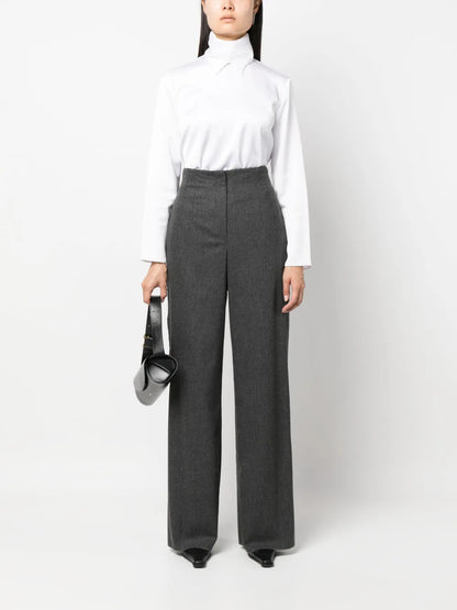 Straight-Leg High-Waist Trousers