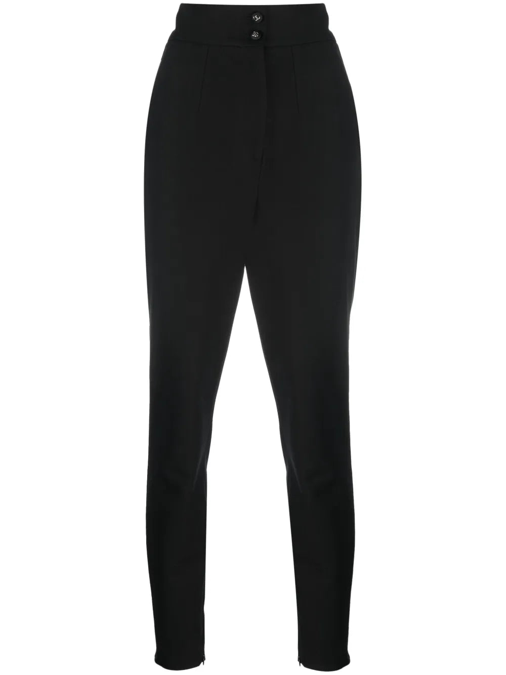 High-Waist Slim-Cut Trousers