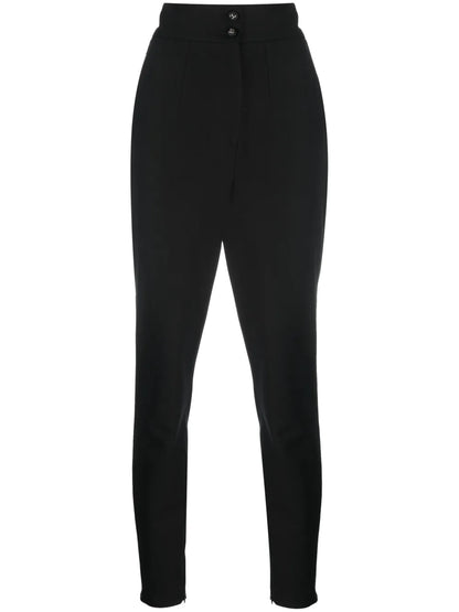 High-Waist Slim-Cut Trousers