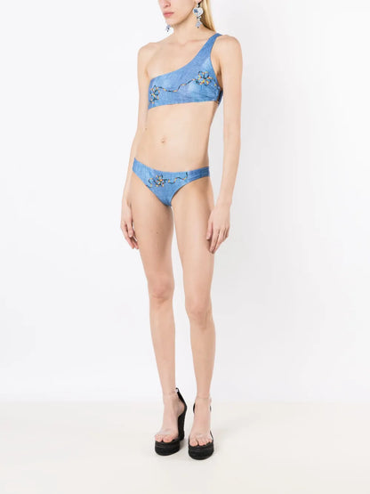 Embroidered Two-Piece Bikini Set