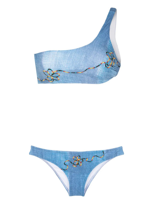 Embroidered Two-Piece Bikini Set
