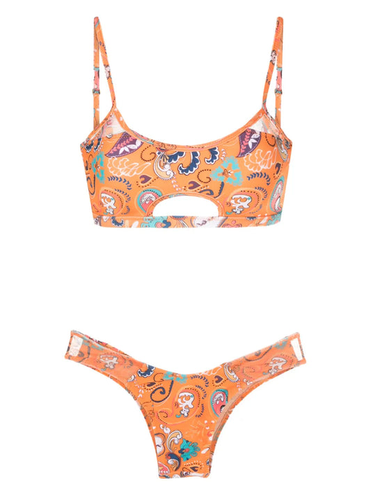 Graphic-Print Bikini Set