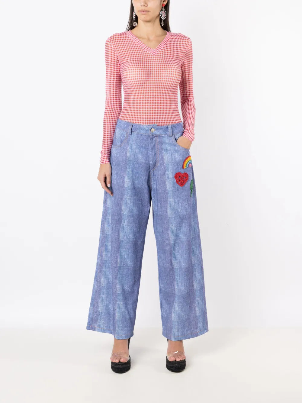 Crochet-Patch Culotte Trousers