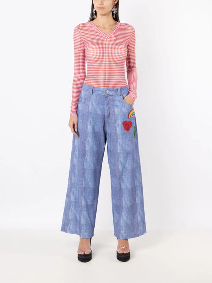 Crochet-Patch Culotte Trousers