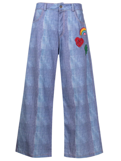 Crochet-Patch Culotte Trousers