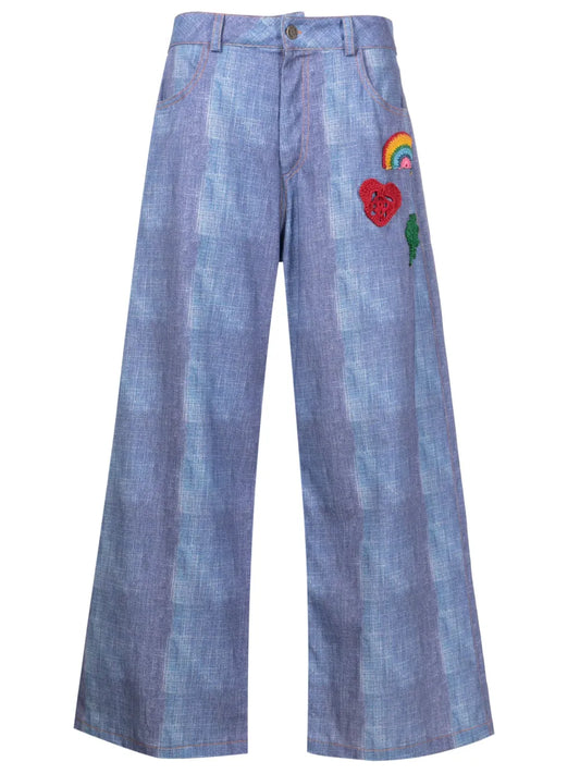 Crochet-Patch Culotte Trousers