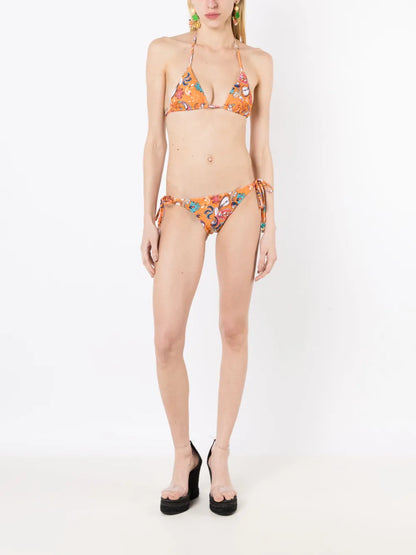 Graphic-Print Bikini Set