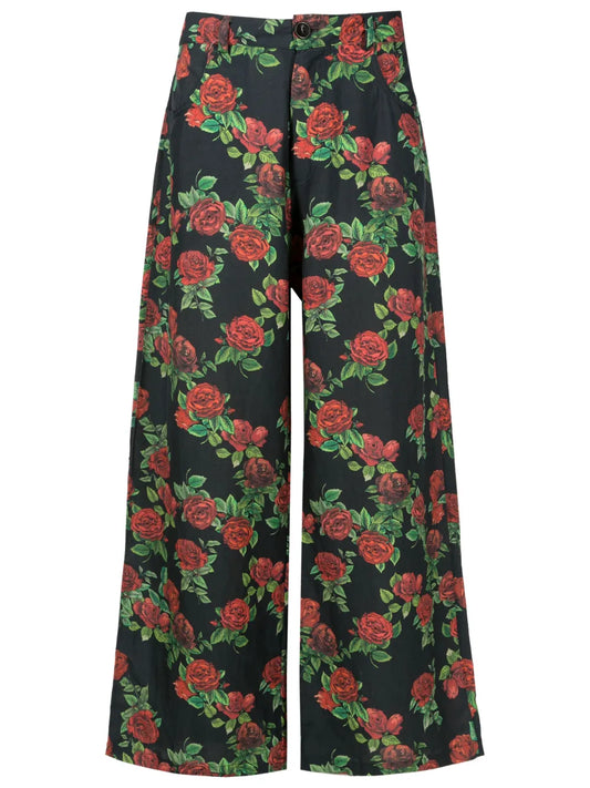 Floral-Pattern Culotte Trousers
