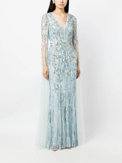 Planelto Sequin-Embellished Maxi Dress