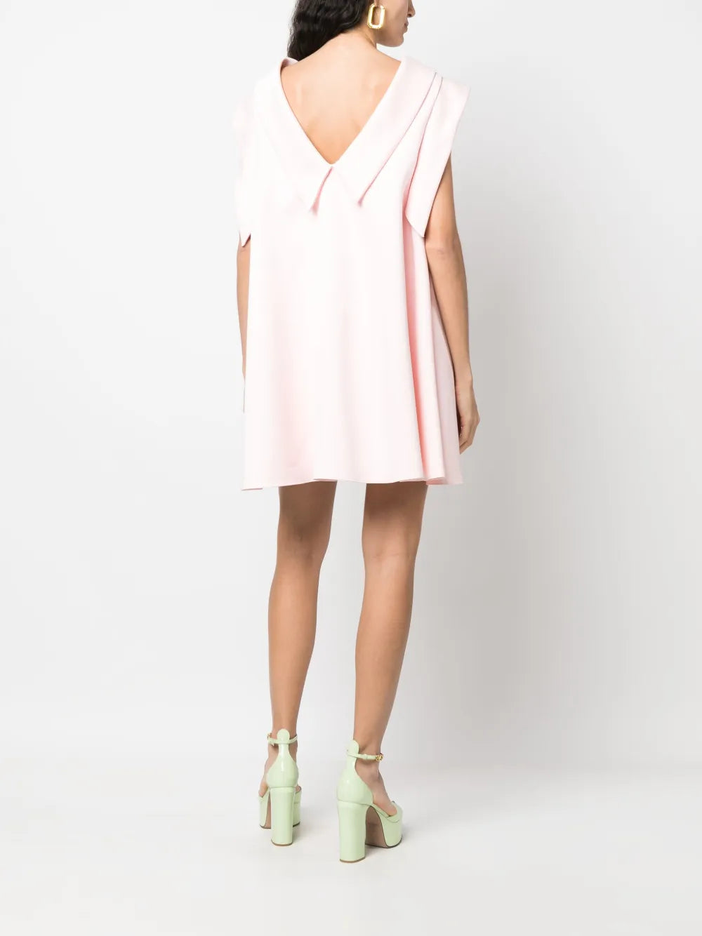 Sailor-Collar Flared Minidress