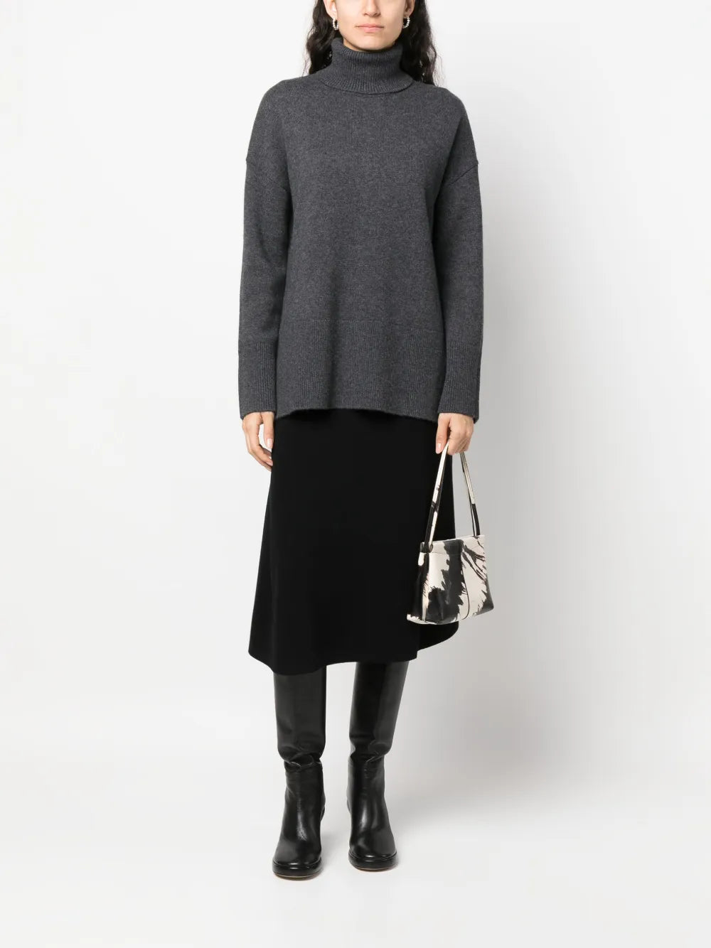 Mélange-Effect Roll-Neck Jumper