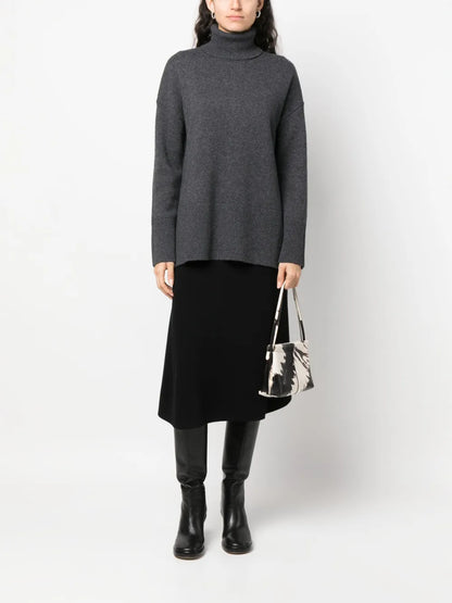 Mélange-Effect Roll-Neck Jumper