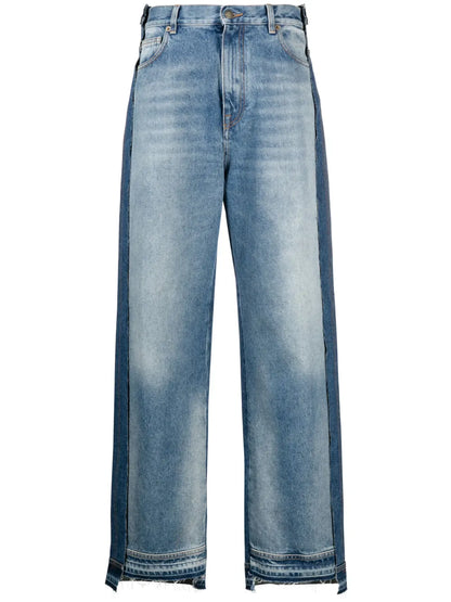 Panelled Wide-Leg Jeans