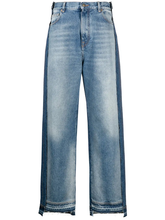Panelled Wide-Leg Jeans