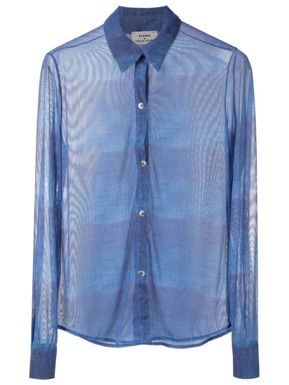 Sheer-Finish Long-Sleeved Shirt
