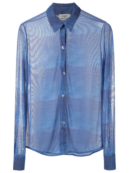 Sheer-Finish Long-Sleeved Shirt
