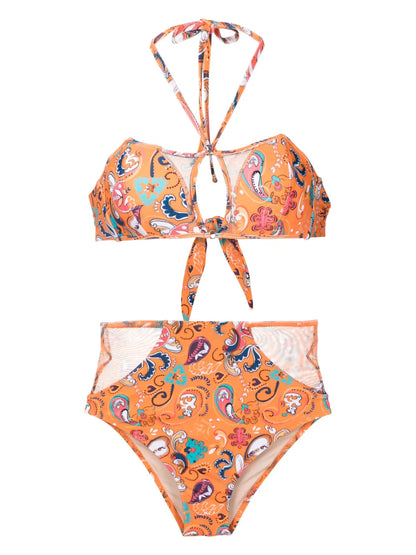 Graphic-Print Bikini Set