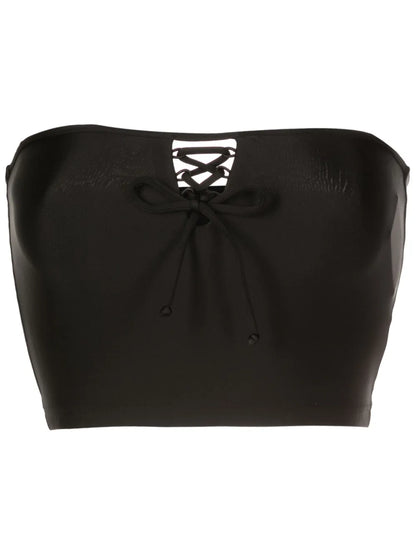 Lace-Up Fastening Cropped Top