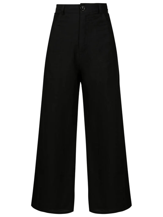 Wide-Leg High-Waisted Trousers