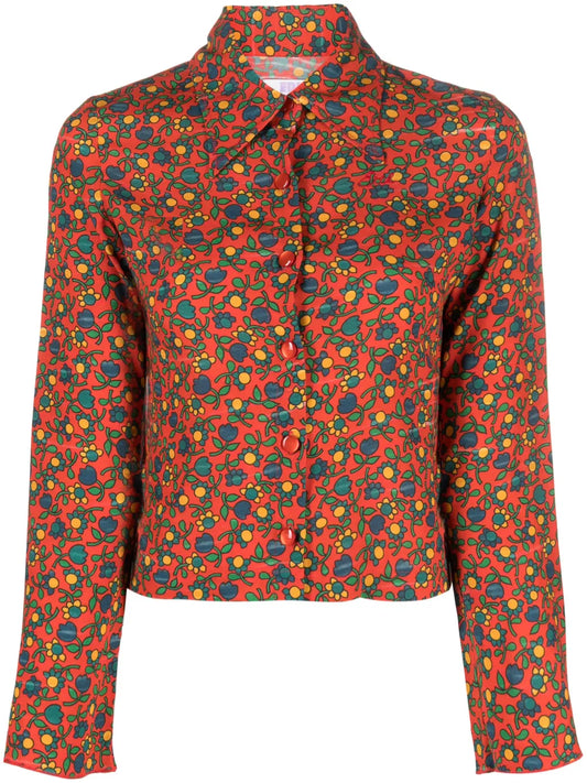 Folksy Flower Long-Sleeve Shirt