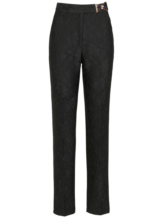 Orion Floral-Jacquard Trousers