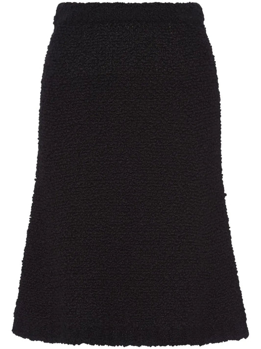 Bouclé Mohair Knit Skirt